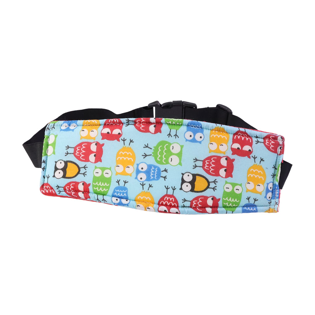 Comfortable and adjustable baby car seat head support strap for safety