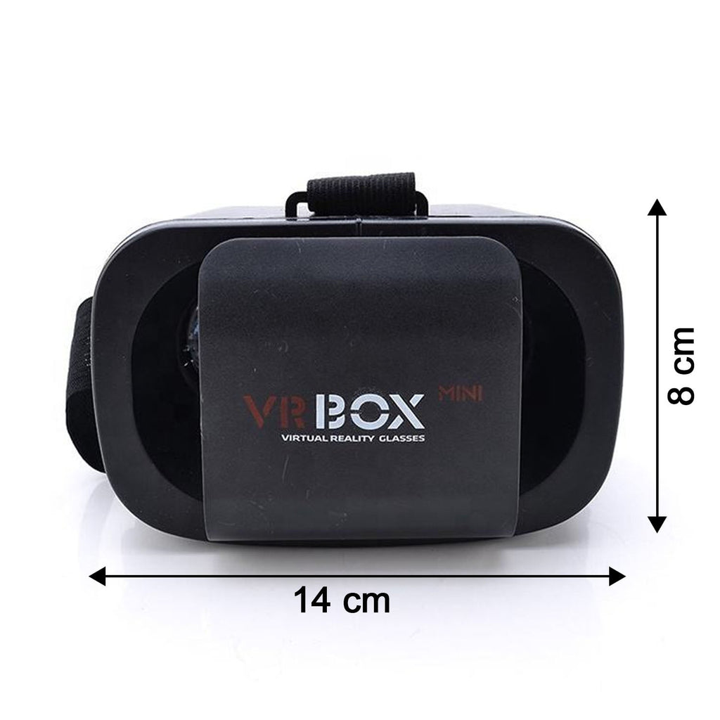 VR Box headset showing adjustable strap and soft eye padding for smartphone virtual reality