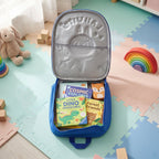 Front view of colorful cartoon printed kids backpack