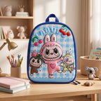 Gingham print EVA kids school bag, durable and lightweight