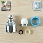 360 rotating faucet aerator with anti-splash feature