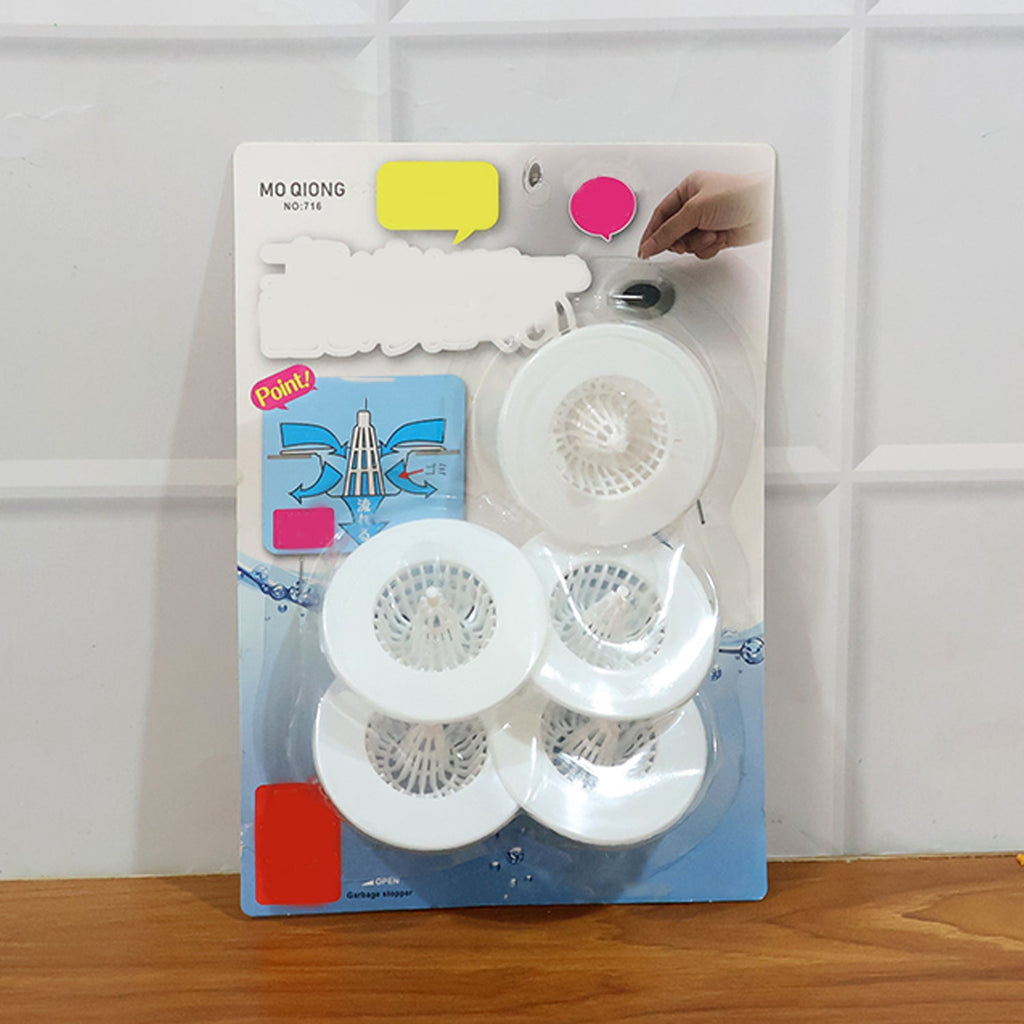 5-piece sink drain strainer set in retail packaging