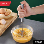 Hand push rotary whisk beater made of durable stainless steel