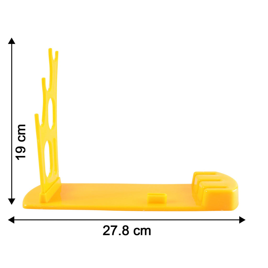 Diagram illustrating the precise dimensions of the plastic kitchen knife stand for easy reference.