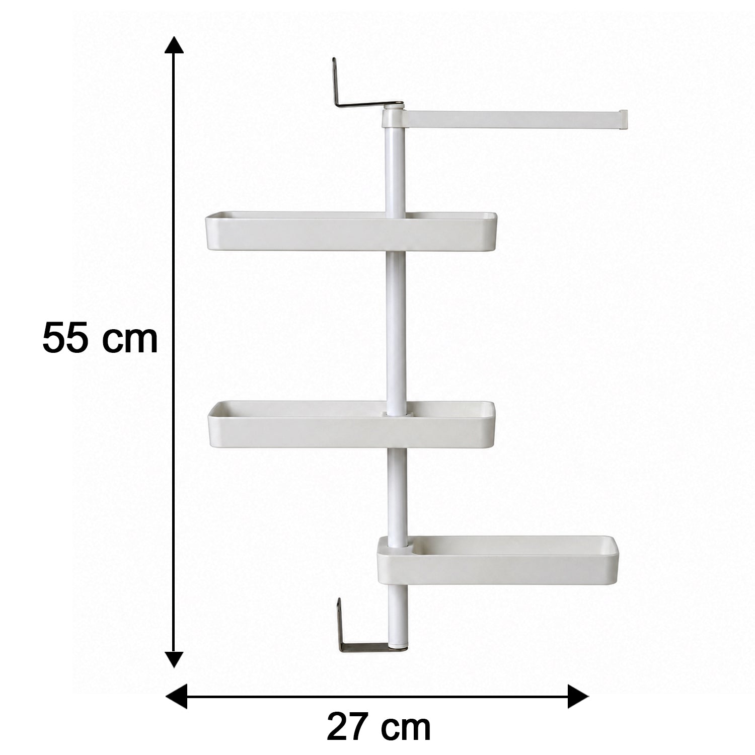 Detailed measurements diagram of rotating storage rack for reference