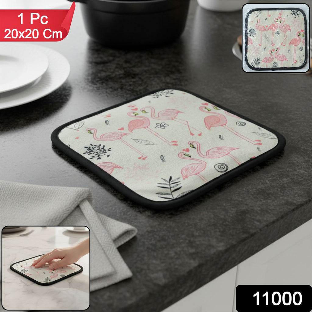 Heat resistant kitchen mat pad designed for hot cookware protection