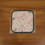Printed heat resistant kitchen pot holder mat actively used in kitchen