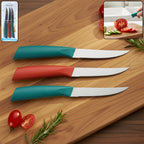 Multipurpose stainless steel fruit knife set featuring 3 sharp kitchen knives