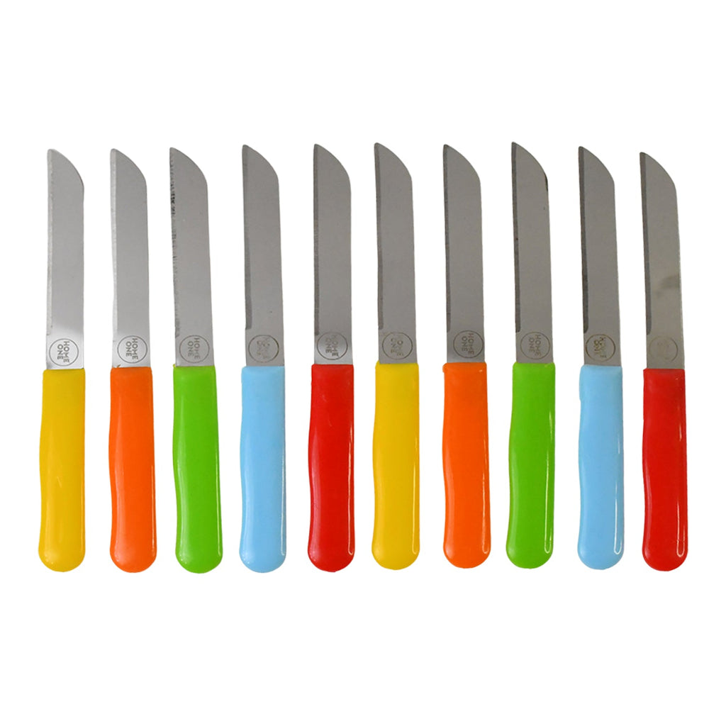 Ergonomic comfortable grip on stainless steel handle knife for food preparation