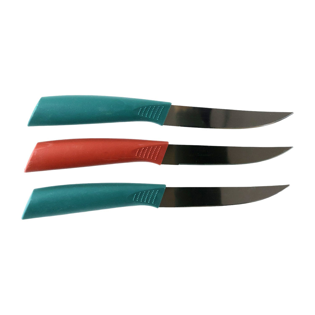 Multipurpose stainless steel knives for fruit and vegetable preparation