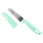 Kitchen knife with sharp stainless steel blade and soft grip ergonomic handle