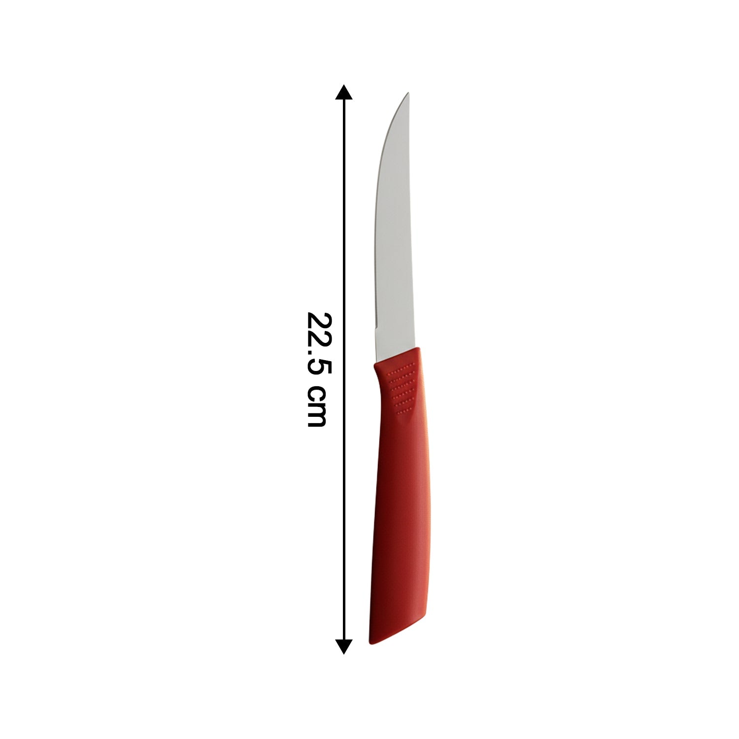 Close-up view of sharp stainless steel blade on fruit knife