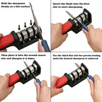Daily cooking knife sharpener with multi-stage blade sharpening