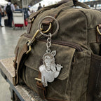 Religious Krishna engraved keychain for keys and gifts