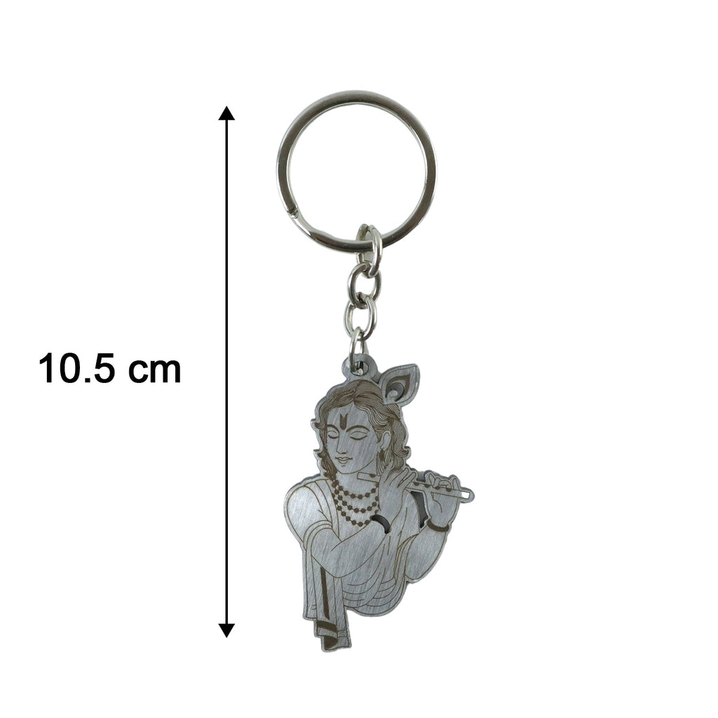 Metal Krishna keychain design for religious accessories