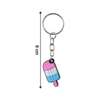 Colorful popsicle keychain cartoon style with sturdy key ring