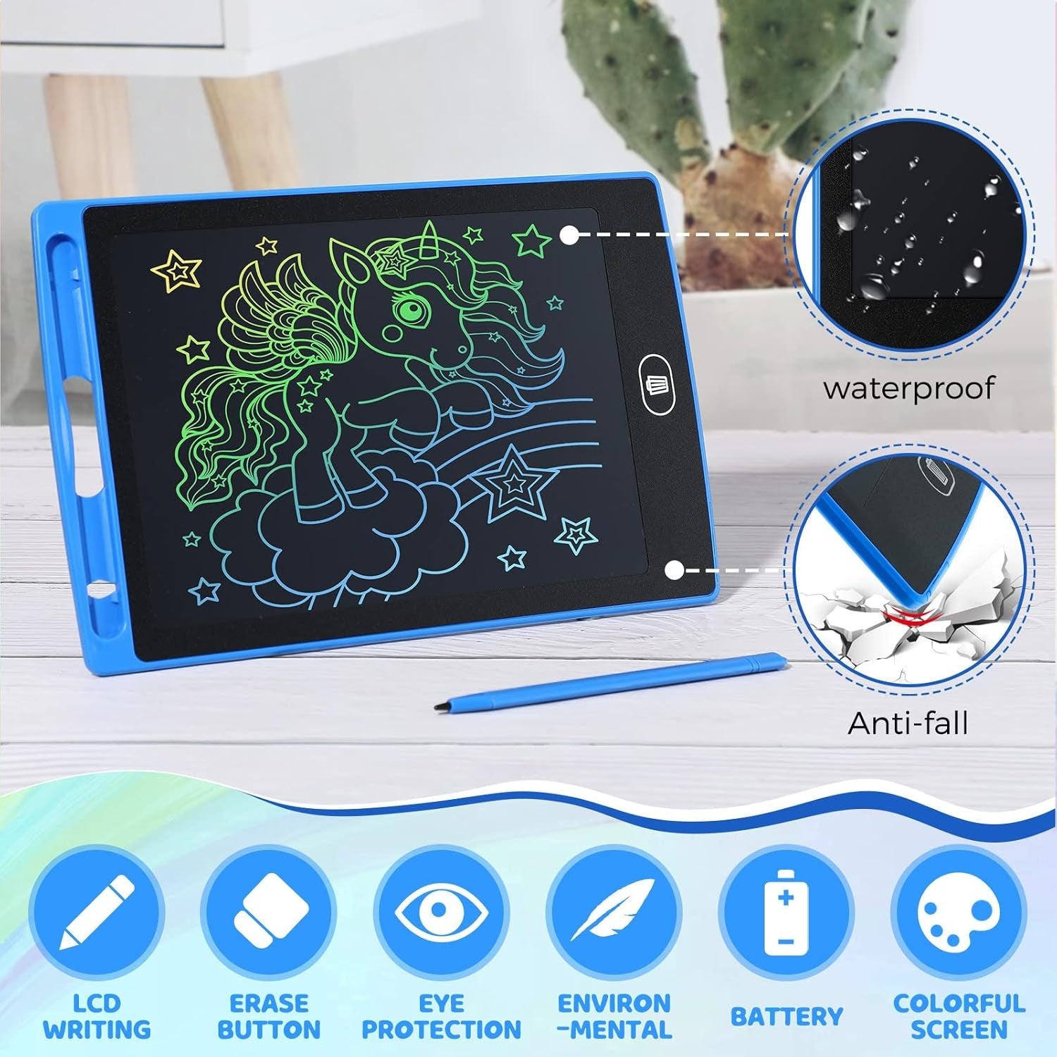 Reusable LCD writing board for eco-friendly notes