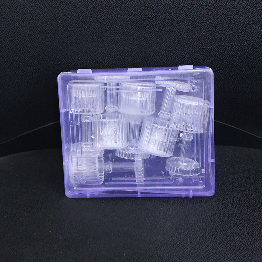 Set of 6 battery-operated LED crystal-effect lamps providing ambient glow