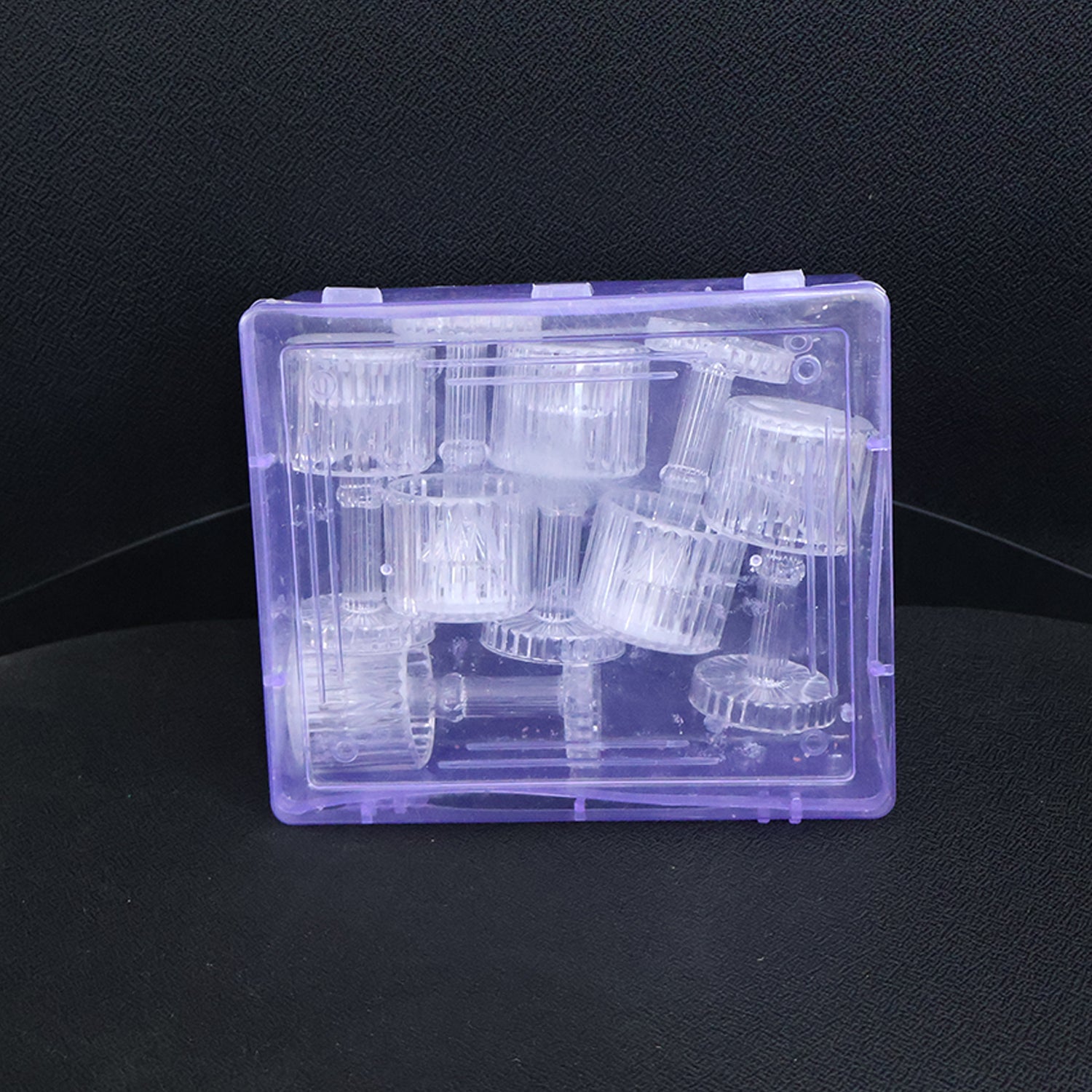 Set of 6 battery-operated LED crystal-effect lamps providing ambient glow