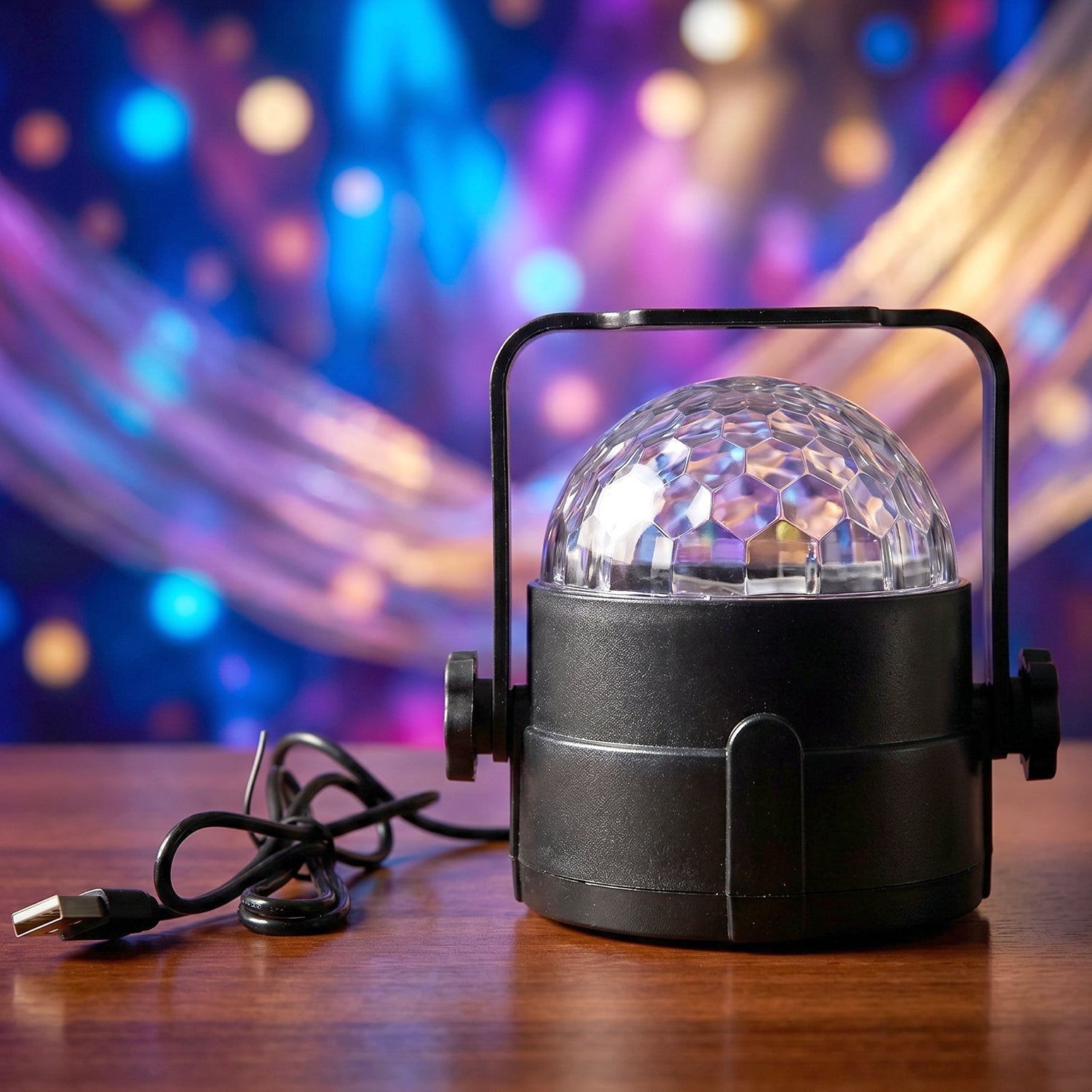 LED Disco Light Projector in action, creating a festive atmosphere for a home party.
