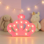 Top view of crown LED night light showing design and illumination