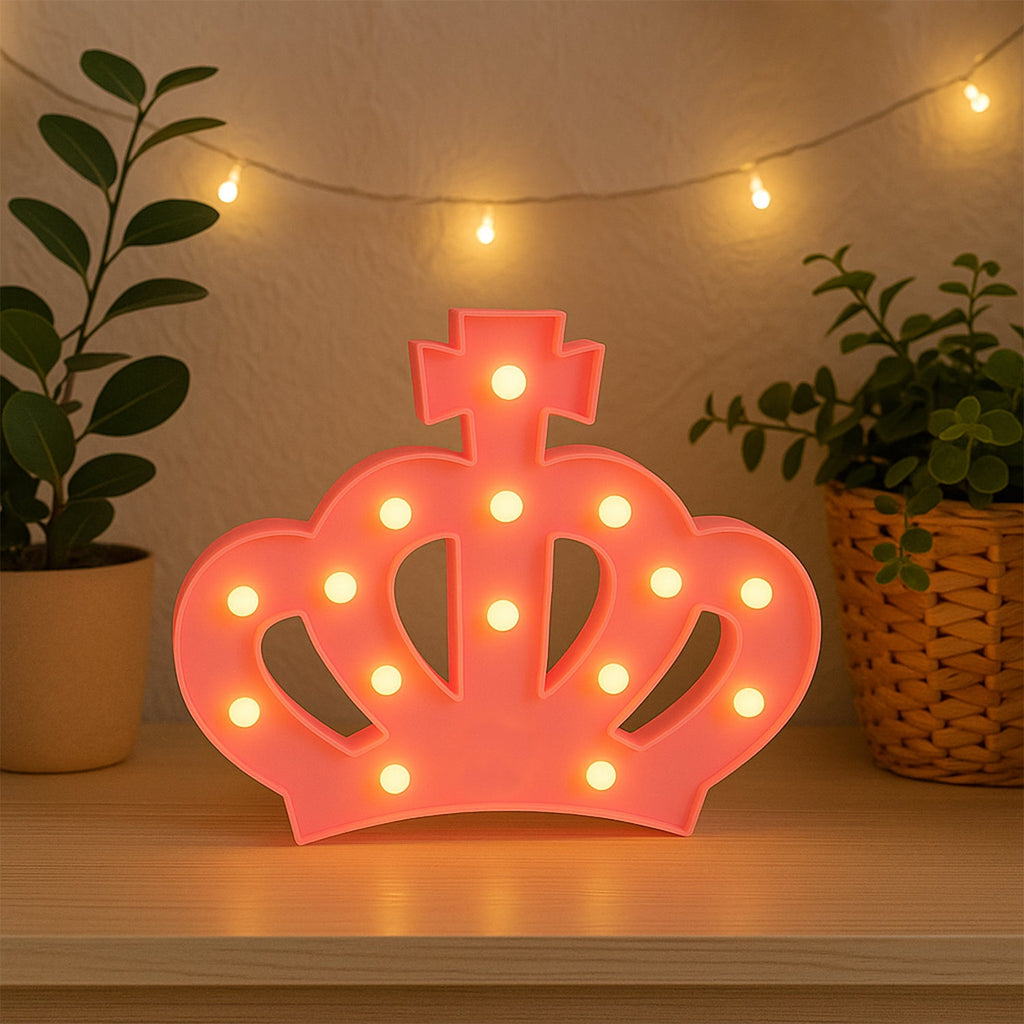 Warm ambient glow from crown LED light enhancing room atmosphere