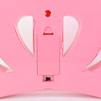 Close-up detail of pink crown decorative LED night light