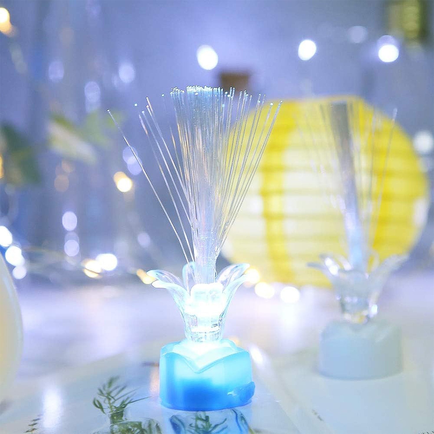 LED optic bloom flower night lamp emitting colorful ambient light