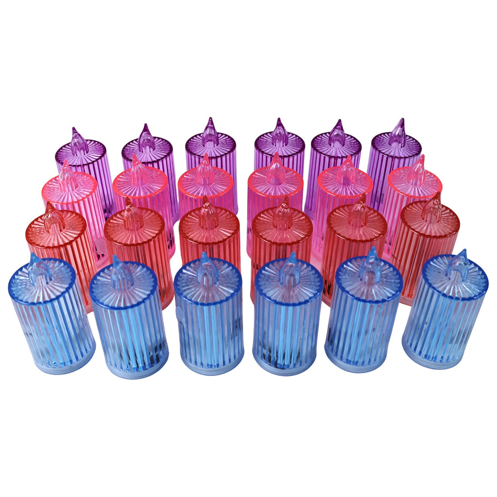Votive LED flameless candle set emitting cozy warm glow