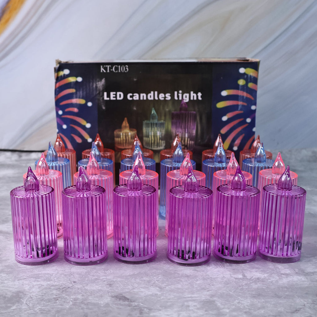 Decorative flameless LED candle light set used for festive décor