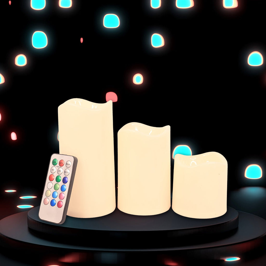 LED decorative candles set with remote for festival and home decoration