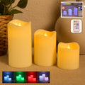 Premium LED flameless candle set with remote control, warm ambient light