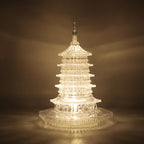 Side view of LED Crystal Pagoda decorative light