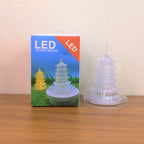 LED Crystal Pagoda decorative lamp in ambient home setting