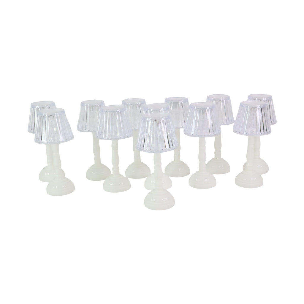 Decorative table light featuring translucent crystal-cut shade