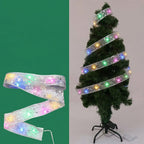 LED ribbon light strip illuminating wall decor in living room