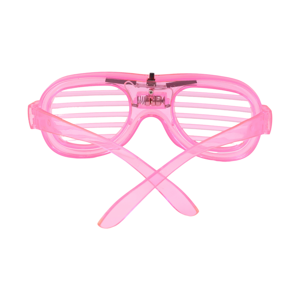 Costume party glasses with glowing LED lights for night events