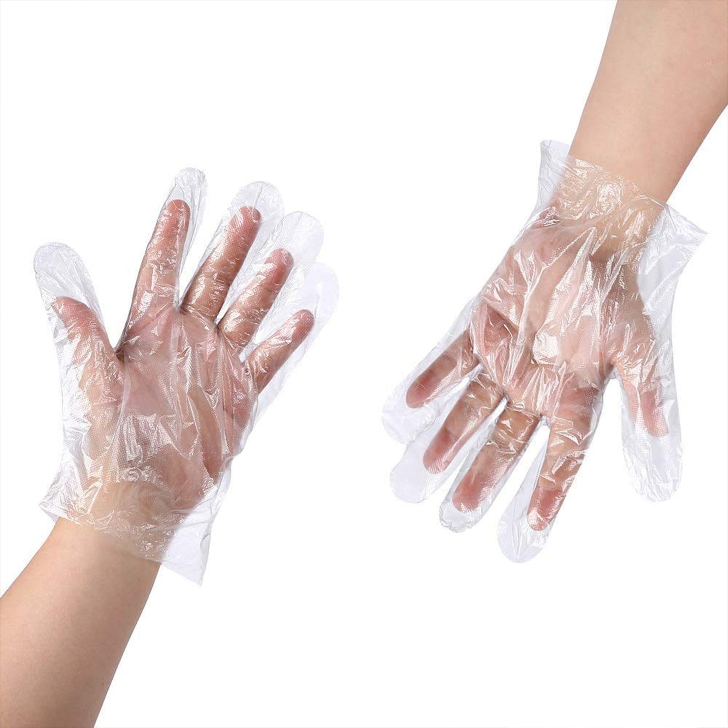 Disposable plastic gloves for kitchen and daily hygienic tasks