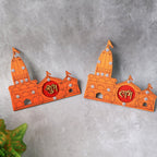 Handcrafted Shubh Labh Ram Temple idol image associated with the spiritual theme of the wall sticker.