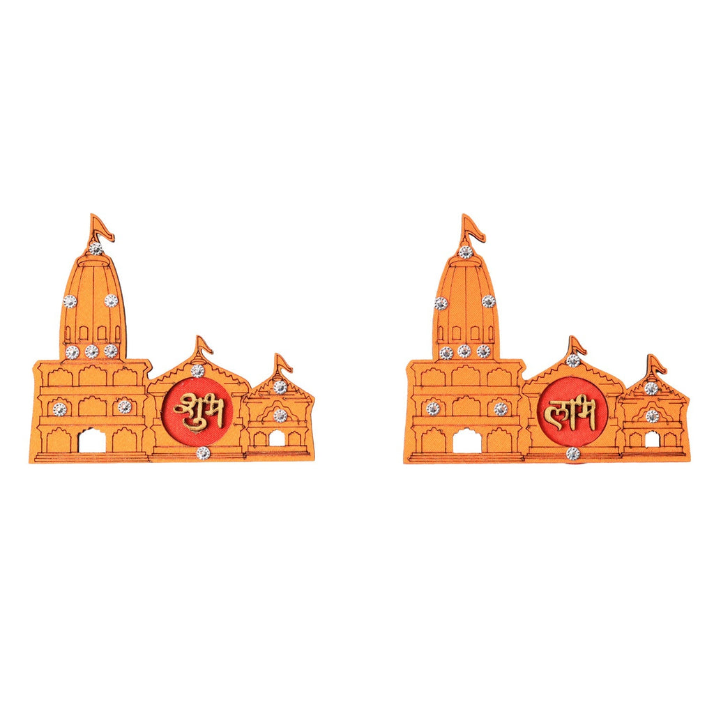 Devotional Shubh Labh Ram Temple decor enhancing festive ambiance in home settings.