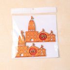 Festive Shubh Labh temple design wall sticker perfect for Diwali and auspicious occasion décor.