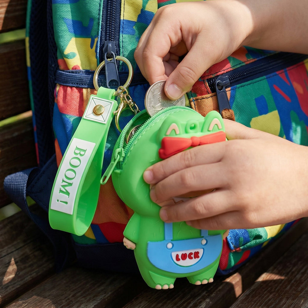 Portable mini storage pouch with strap and trendy design