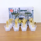 Ambient lighting with decorative cactus LED tealight candles in living room