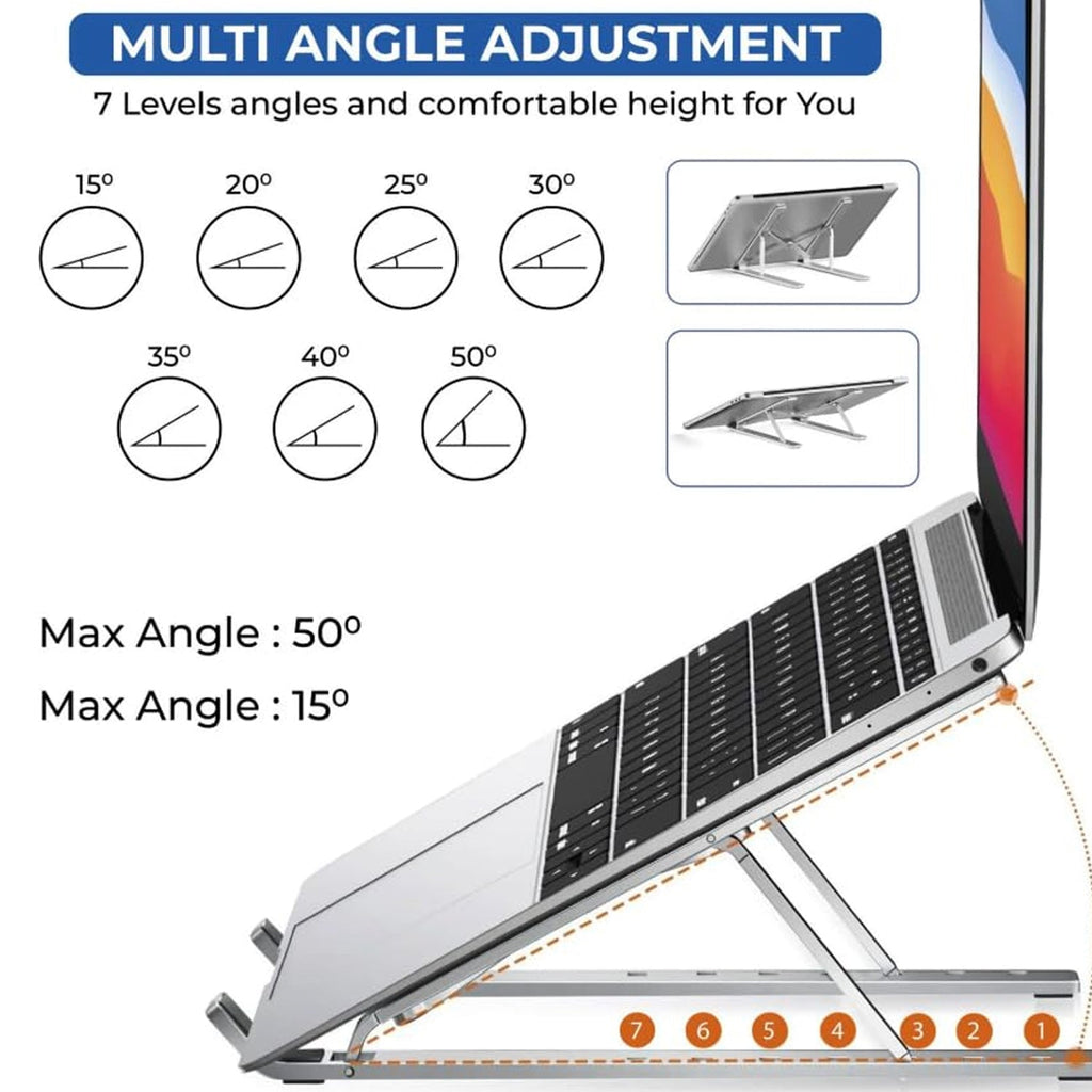 Compact foldable laptop stand ideal for home office setup
