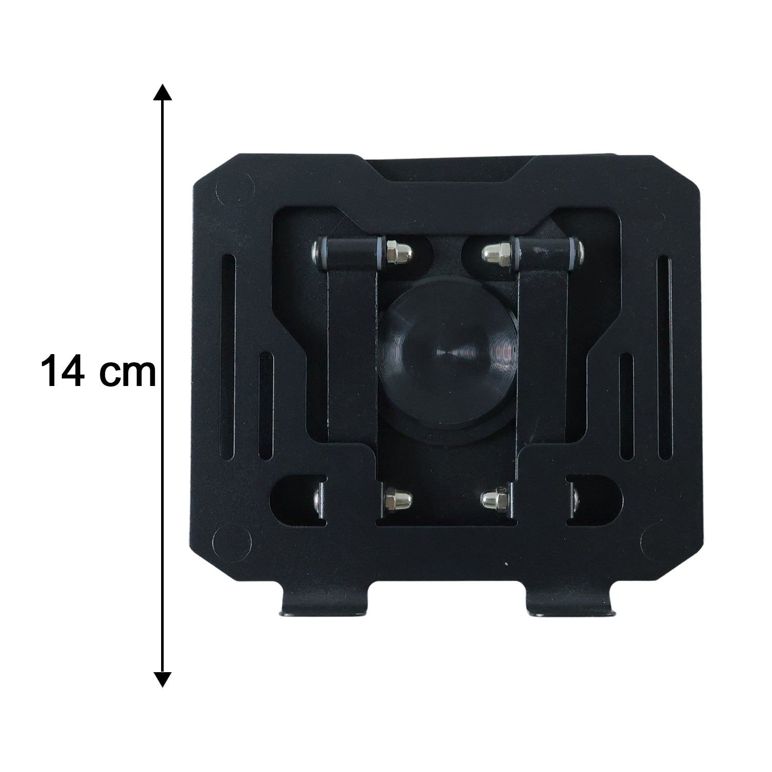 Compact foldable metal stand suitable for desks and travel