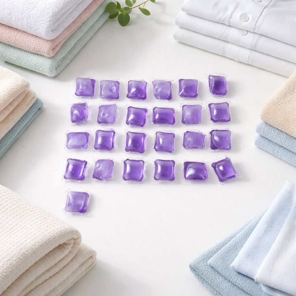 Laundry detergent pods in a compact pack for effective laundry cleaning