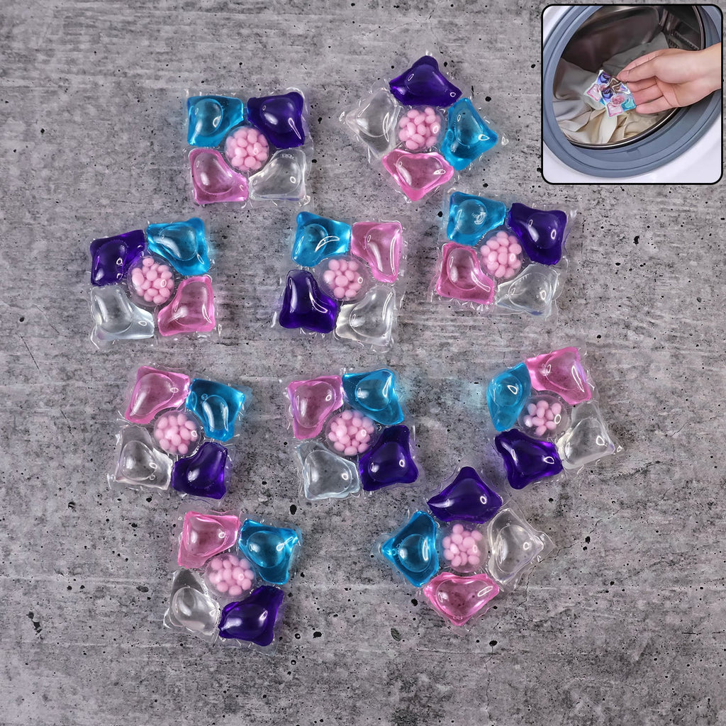 Laundry Detergent Pods pack with antibacterial multi-action cleaning capsules