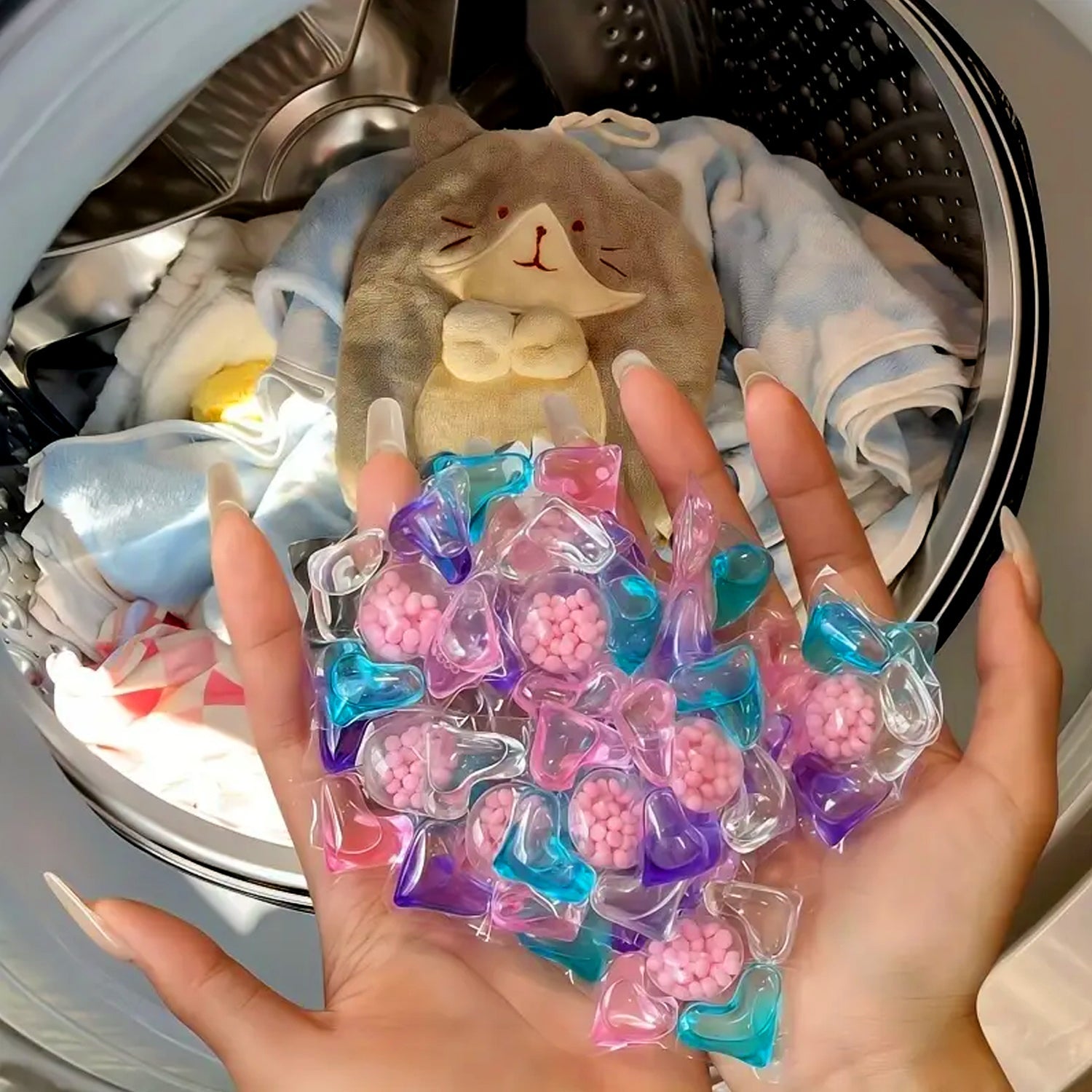 Multi-action laundry pods delivering powerful stain removal