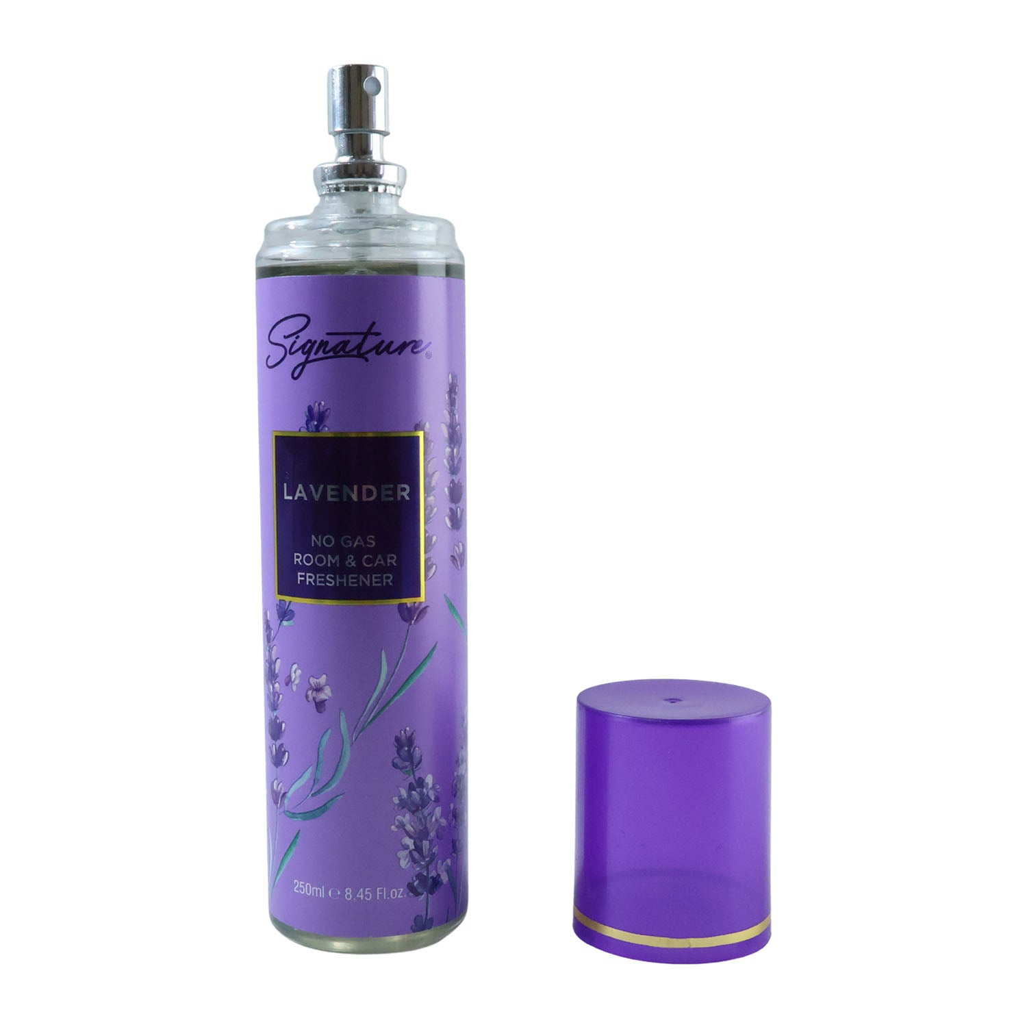Lavender fragrance air freshener spray bottle for indoor and vehicle use