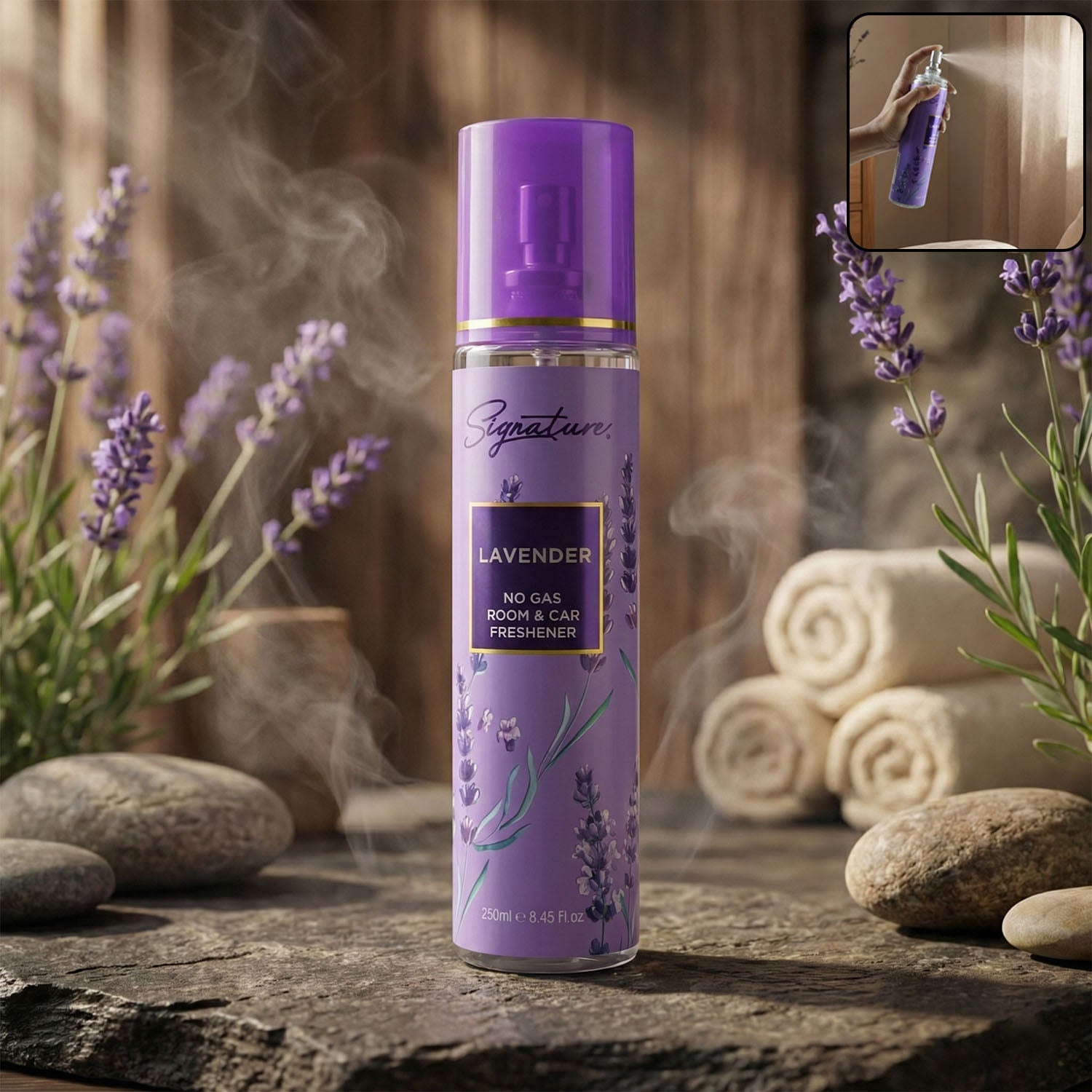 Lavender room and car freshener spray bottle 250ml with soothing lavender scent